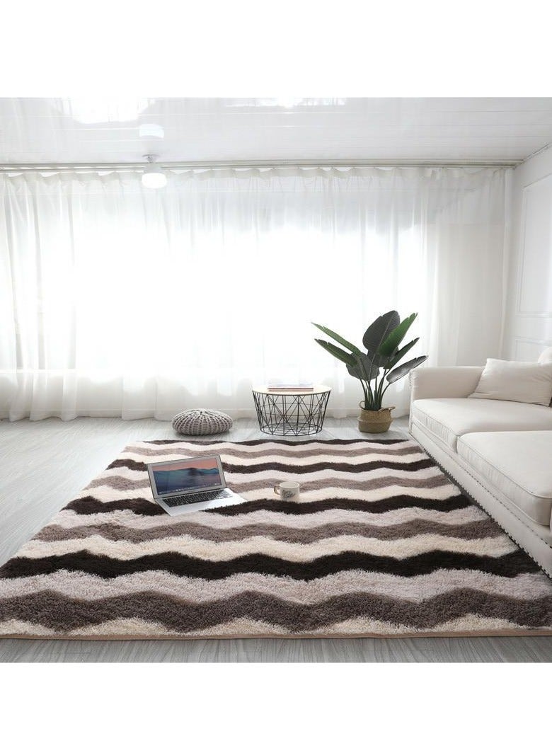 KYD Soft Rugs Fluffy Carpets Tie-Dye Rugs for Living Room Bedroom Nursery Home Decor Non-Slip Machine Washable Carpet Home Decorative Carpet 100x160 cm  - Image 1