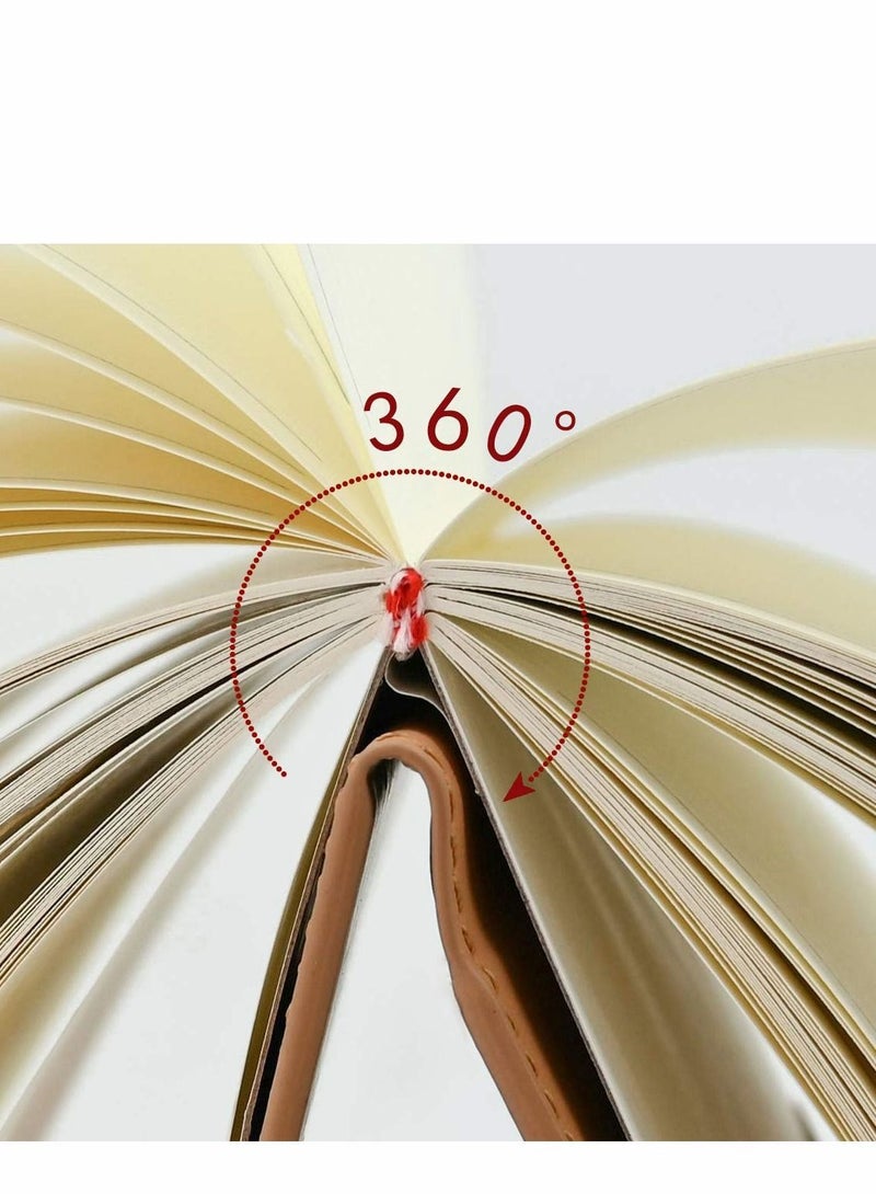 XiuWoo A5 Journal Notebook PU Leather Hardcover Diary Lined with Pocket Pen Holder, Classic Square Magnetic Buckle - Image 4