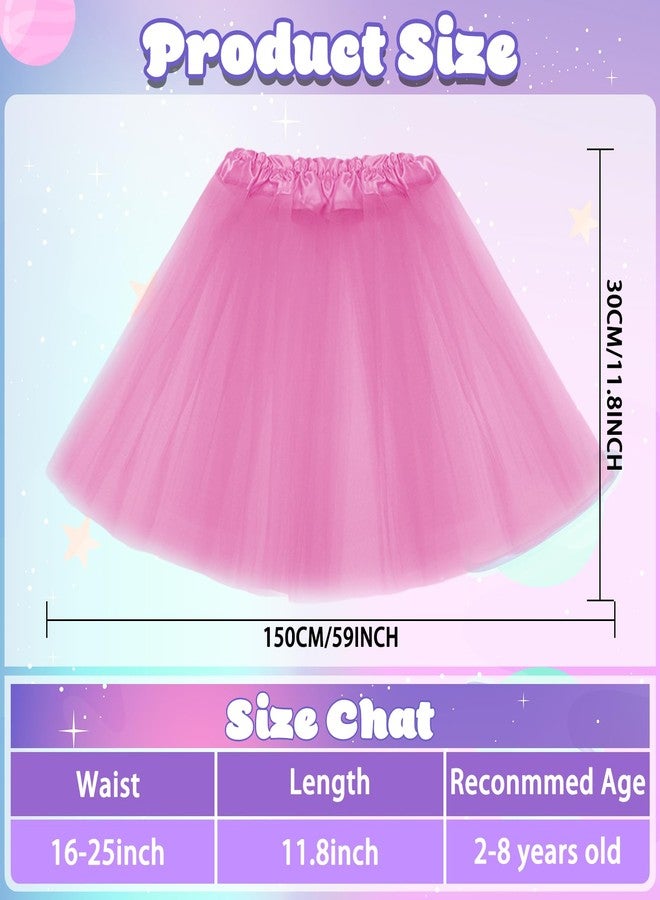 Hoemwarm 9 PCS 4 Layers Tutu Skirt for Toddler Girls, Princess Tutu Dresses for Toddler Girls 2-8 Years Birthday Party Fluffy Tulle Tutu Dresses Multicolor - Image 3