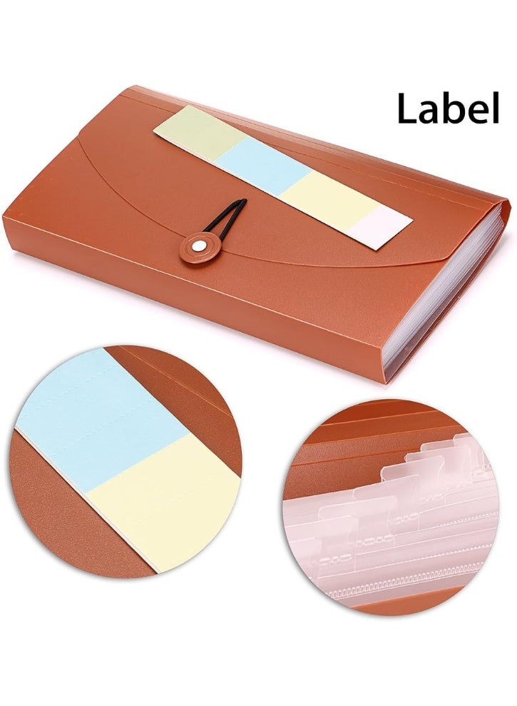 13 Pockets Expanding File Folder, Accordion Document Organizer, Paper Storage Holder for Office Home - Image 2