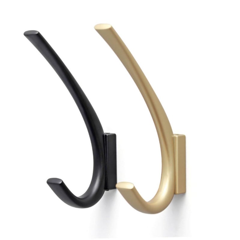 Heavy Duty Metal Wall Hook for Towels Coats Smooth Polished Surface Matte Black - Image 5