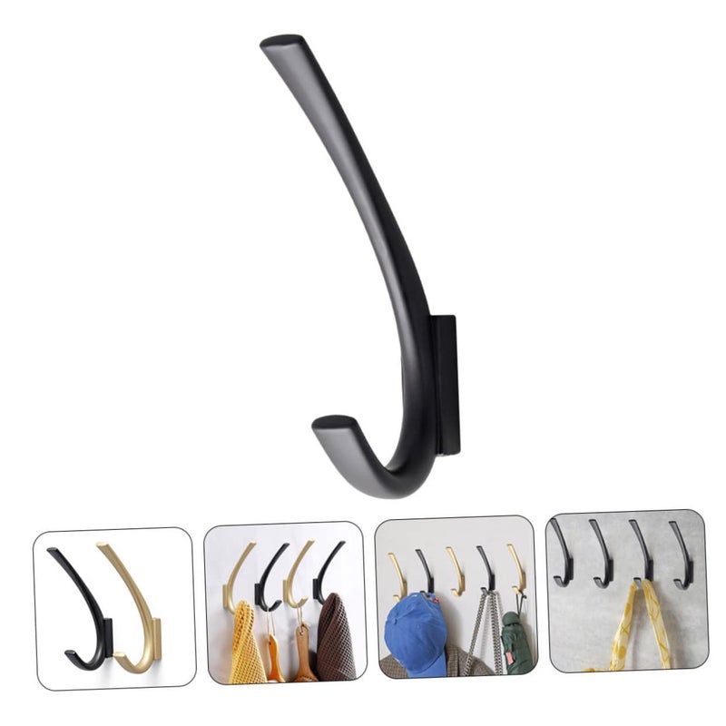 Heavy Duty Metal Wall Hook for Towels Coats Smooth Polished Surface Matte Black - Image 4