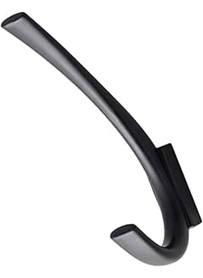 Heavy Duty Metal Wall Hook for Towels Coats Smooth Polished Surface Matte Black - Image 1