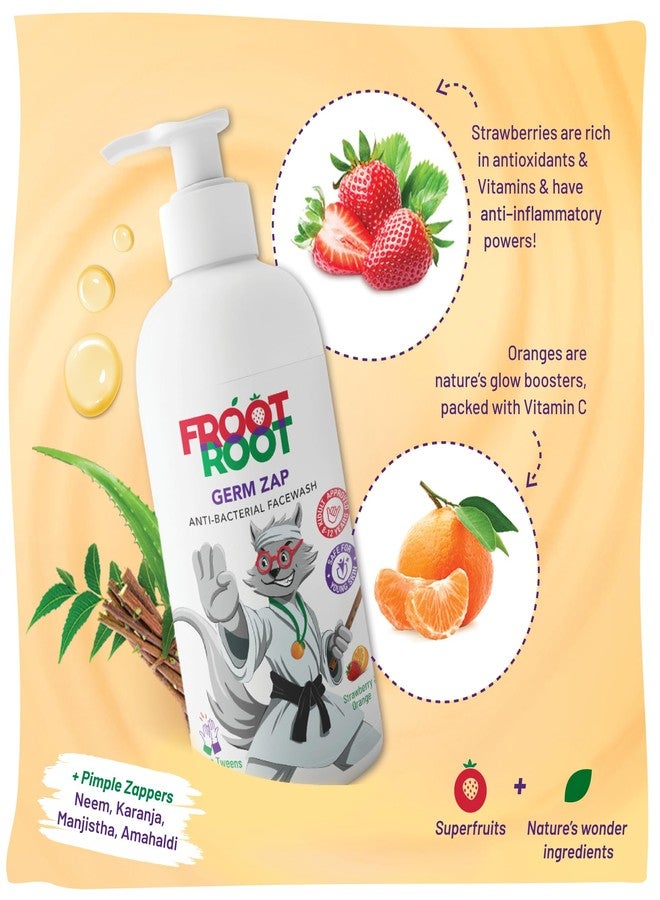 Froot Root Kids Combo - Anti Dandruff Shampoo + Face Wash for Tweens (100ml x 2) | Sulfate-Free, Gentle Skincare & Haircare for Ages 5-12 | No Parabens, SLS or Silicones - Image 4