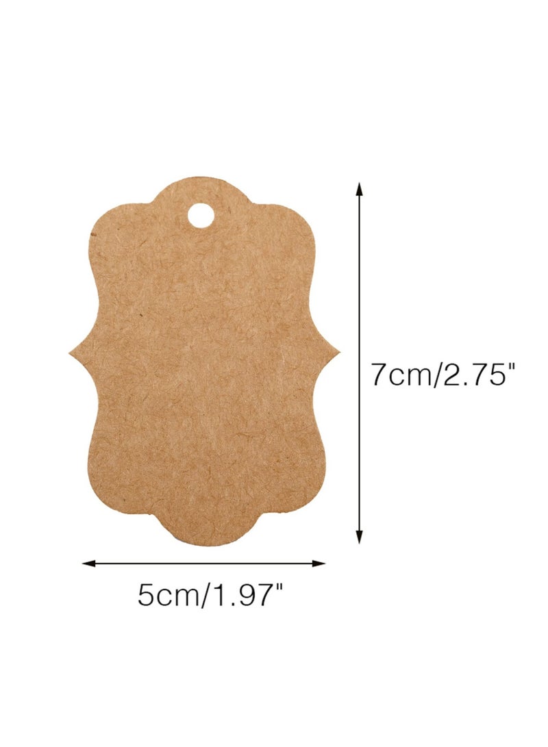 Excefore 200Pcs Kraft Paper Gift Tags, Double Sided Blank Gift Tags, Brown Hang Tags, Suitable for Wedding, Birthday, Holiday, Party Favor (2.75" x 2") - Image 2