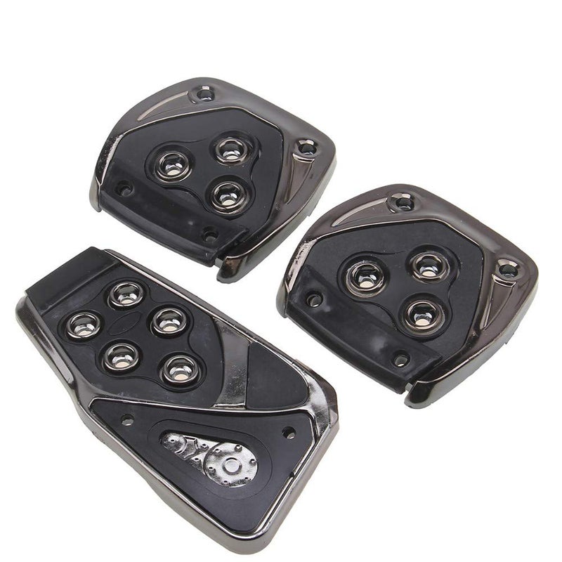 Oshotto 3 Pcs Non-Slip Manual CS-375 Car Pedals kit Pad Covers Set Compatible with Maruti Suzuki 800 (Grey) - Image 3