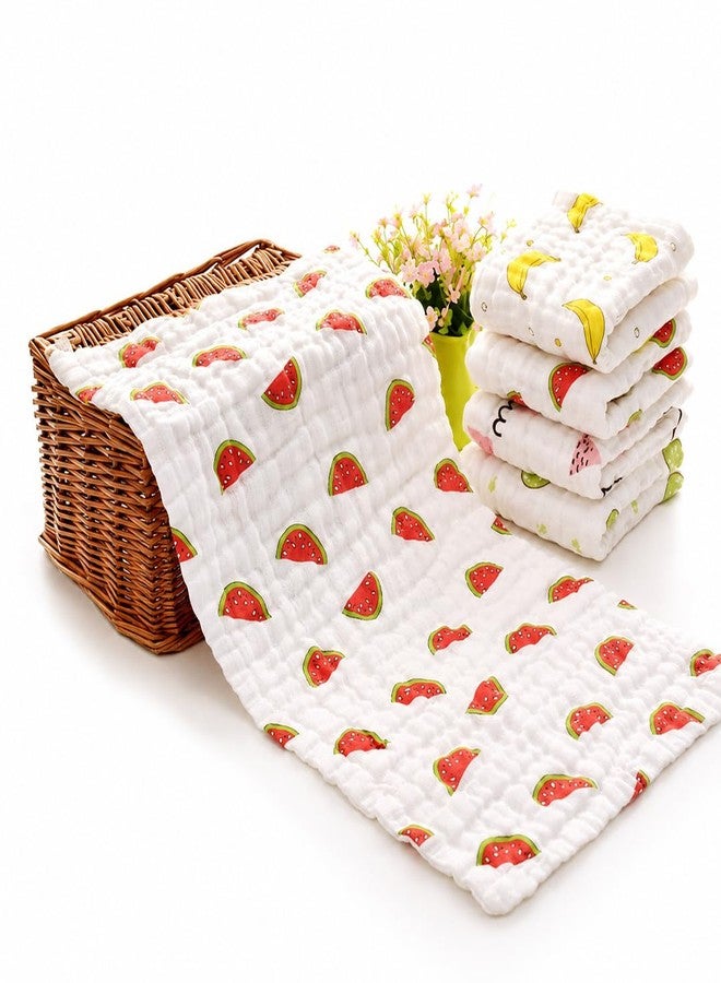 MOM CARE Muslin Burp Cloth for Baby | 6 Layer Soft Cotton Burping Cloth for Newborn Baby | Reusable Baby Towels, Washcloth, Hanky & Feeding Wipe for Infants Toddlers Pack of 5 - Image 1