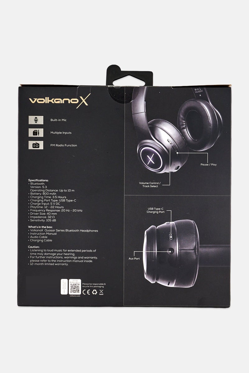 Volkano Quasar Series VK-2021  Bluetooth Wireless  Headphones, Black - Image 4