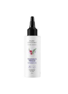 BARE ANATOMY Nature X Science Rosemary Hibiscus Hair Growth Oil For Women & Men | Promotes New Hair Growth & Strengthens Hair | Nourishes Scalp & Controls Hair Fall | Suitable For All Hair Types-100Ml  - Image 1