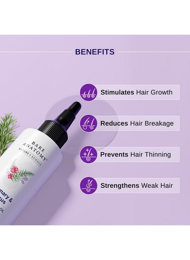 بار_اناتومي زيت نمو الشعر من Nature X Science بالروزماري والكركديه للنساء والرجال | يعزز نمو الشعر الجديد ويقوي الشعر | يغذي فروة الرأس ويتحكم في تساقط الشعر | مناسب لجميع أنواع الشعر - 100 مل - Image 5