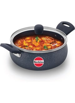 Hawkins 3 Liters Ceramic Non Stick Handi With Glass Lid,Induction Compatible ,Grey  - Image 1