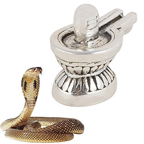 DHRUVS COLLECTION 999 Pure Silver Lord Shiva Shivji Mahakal Shivling for Pooja Mandir Decor Home Decor and Gifting Purpose Small Size - Image 3