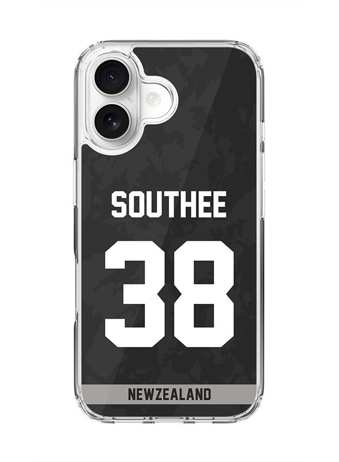 Stylizedd Classic Clear MagSafe Case for iPhone 17 , Hybrid Soft Case Flexible Edges Anti Drop TPU PC Gel Thin Transparent Cover [ Designed for iPhone 17 ] - South Africa Quinton de Kock, Jersey No 12