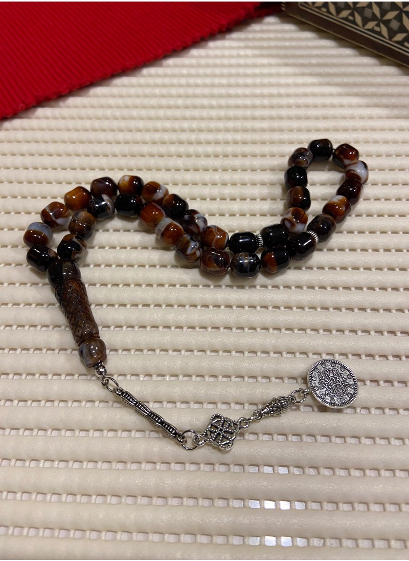 just naturals - Faturan Bakelite Prayer Beads For Men 33 Beads Size 10mm x 11.5mm - Image 1