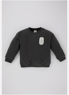 Kids Text Print Sweatshirt