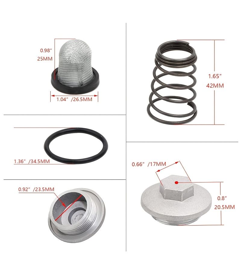 1 Set GY6 50cc 125cc 150cc Oil Drain Plug And Cap Filters Set For Chinese Scooter Moped - Image 4