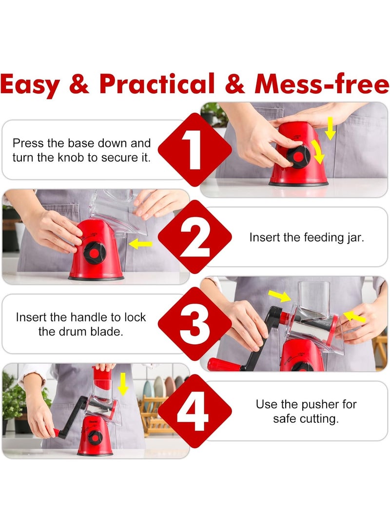 Multi Function Rotary Grater Vegetable Cutter multicolour 0.64kg - Image 4