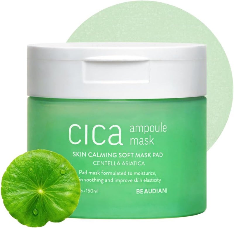 CICA ampoule mask 100ea Skin Care pad Korean Toner Pads centella asiatica Toner pad Hydrating Toner pad Facial Essentials Quick Calming Reduce hot Flush Nutrition for Irritated Skin