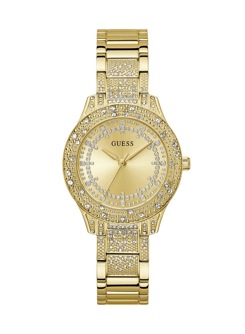 GUESS Shooting Star Ladies Analog Gold Tone Stainless Steel Watch GW0746L2 - Image 1