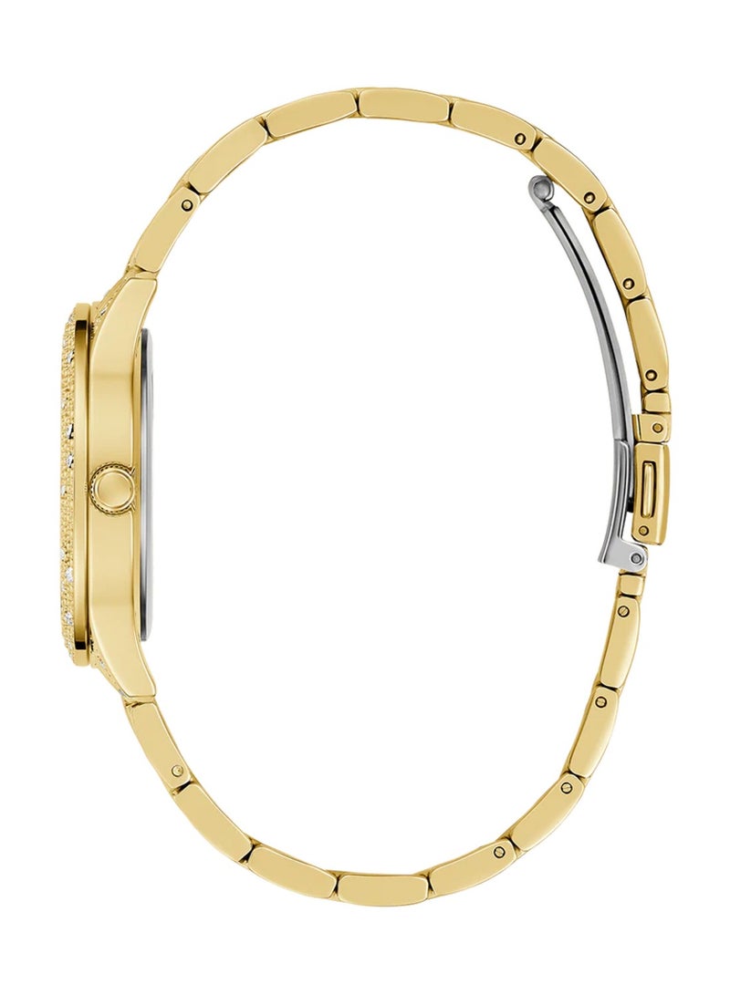 GUESS Shooting Star Ladies Analog Gold Tone Stainless Steel Watch GW0746L2 - Image 3