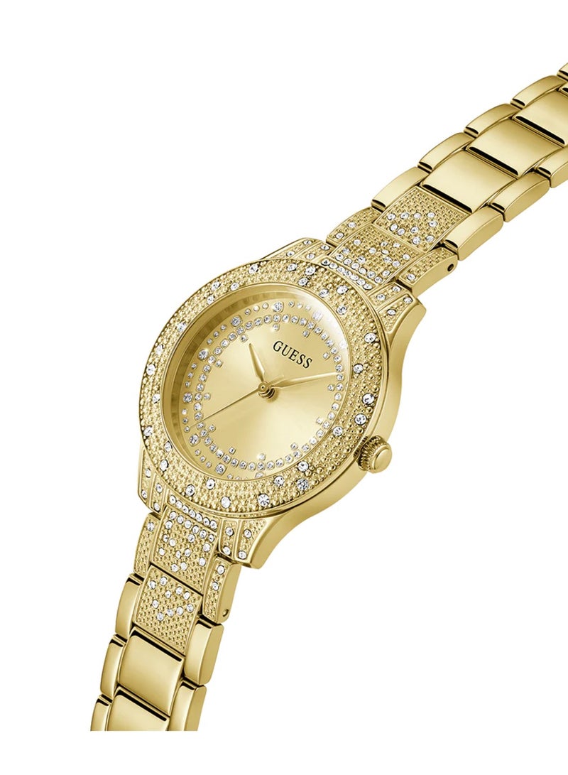 GUESS Shooting Star Ladies Analog Gold Tone Stainless Steel Watch GW0746L2 - Image 2