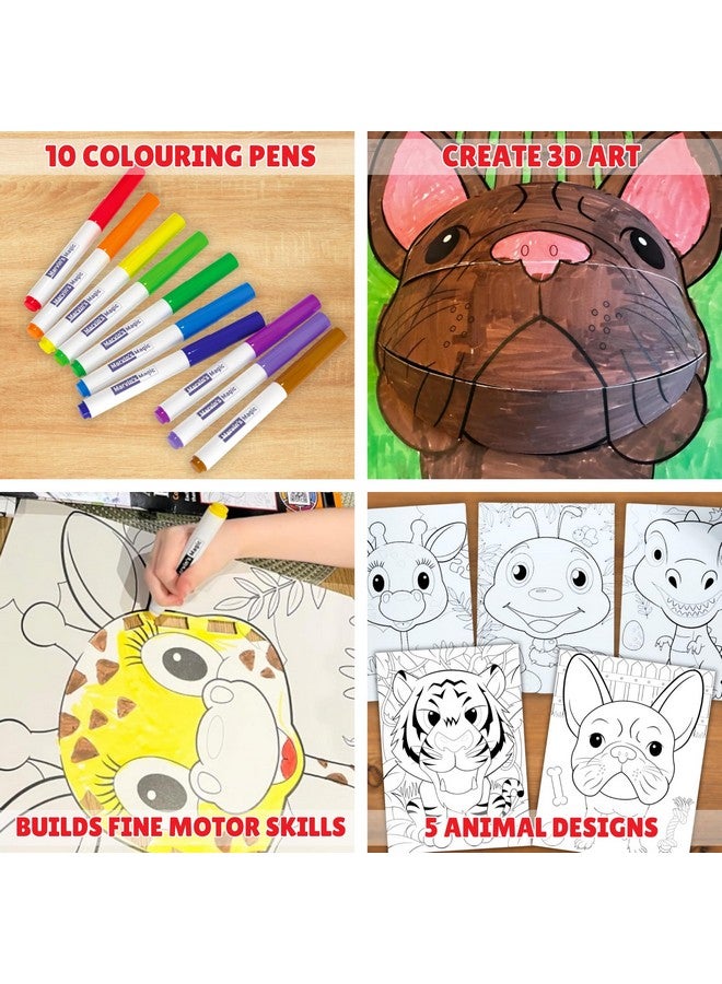 Marvin's Magic - Amazing 3D Pop Posters - Vibrant Art and Craft Kit - Includes Bright Markers and Interactive Animal Designs - Portable - Ideal for Ages 5+ - Image 2