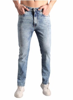 HIGH STAR Men’s Straight Tapered Indigo Jeans – Comfortable and Trendy  - Image 1