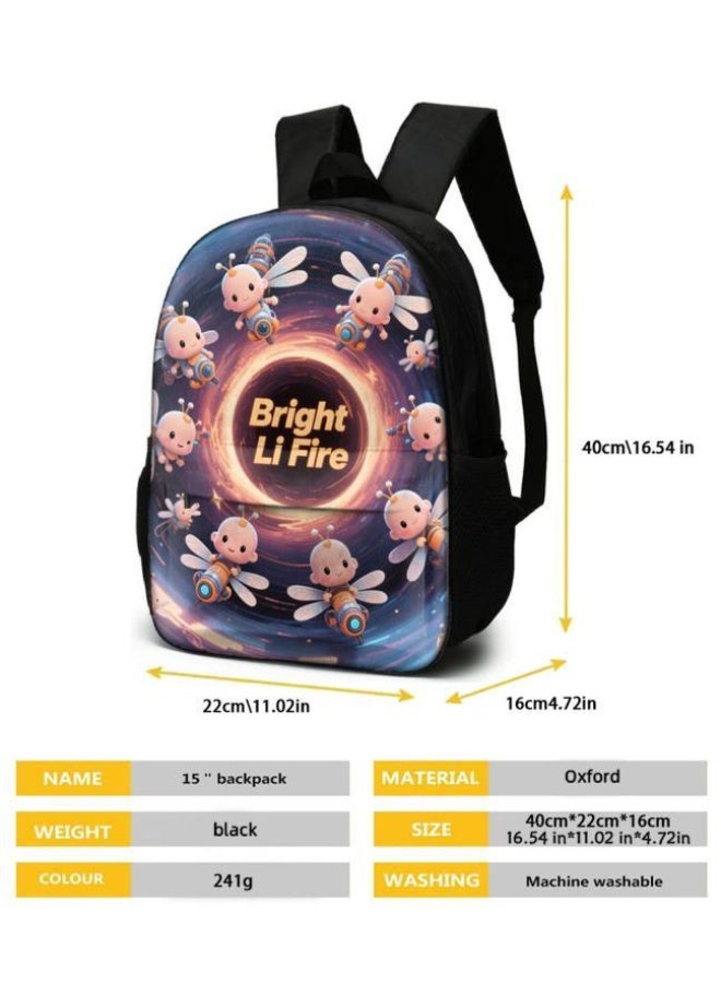 واضح من النار حقيبة كرتونية من ثلاث قطع، يسهل التعامل معها في مناسبات مختلفة (متوفرة للطلاب والأطفال والأصدقاء في النزهايات وتسلق الجبال والتعليم المدرسي وما إلى ذلك) | الكتفين + حقائب اليد + حقائب القرطاسية | موسم العودة إلى المدرسة / هدايا المهرجان - 96 - Image 5