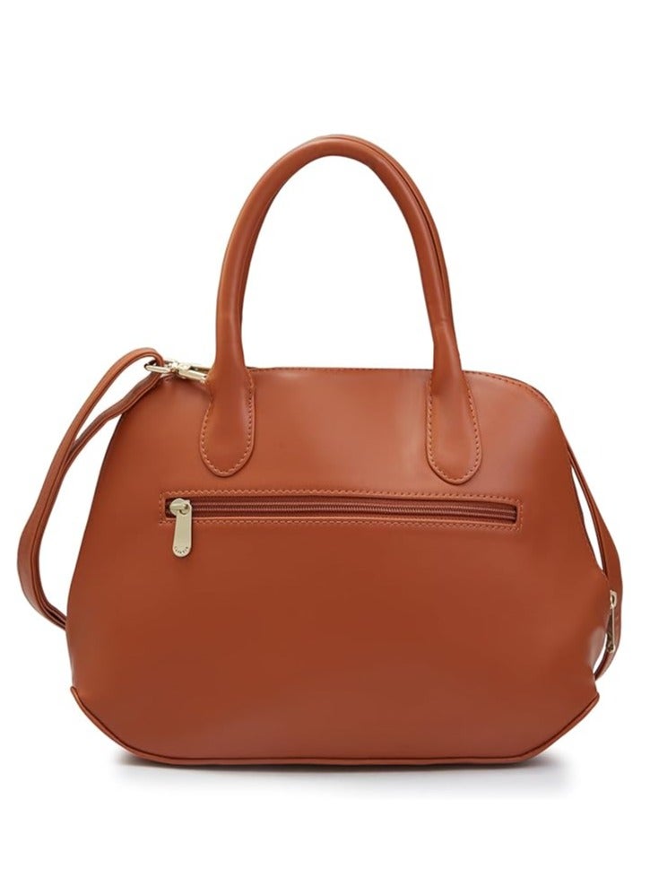 Caprese ZETA SATCHEL MEDIUM TAN QUILTED WOMEN'S HANDBAG - Image 4