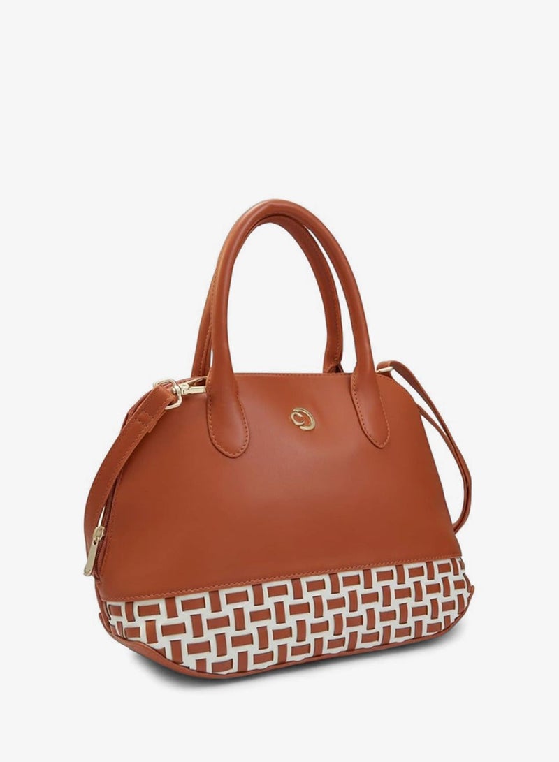 Caprese ZETA SATCHEL MEDIUM TAN QUILTED WOMEN'S HANDBAG - Image 3