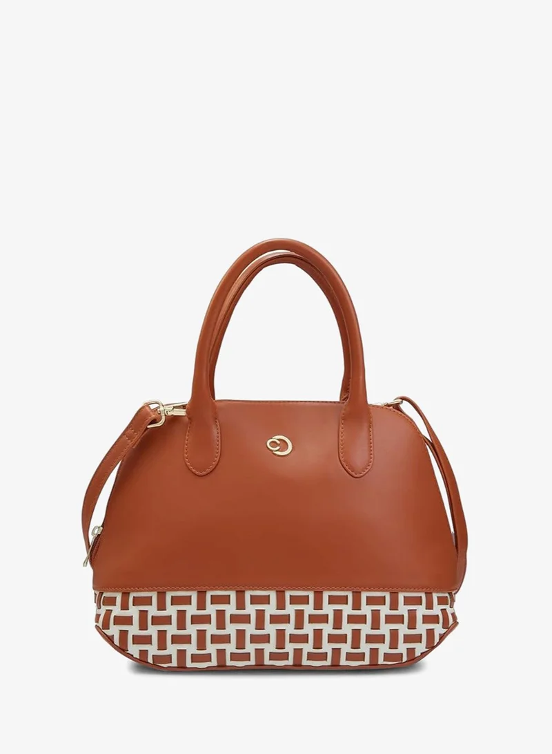 CAPRESE Caprese ZETA SATCHEL MEDIUM TAN QUILTED WOMEN'S HANDBAG