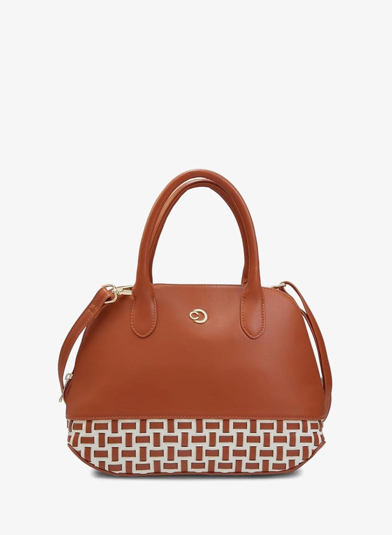 Caprese ZETA SATCHEL MEDIUM TAN QUILTED WOMEN'S HANDBAG - Image 1
