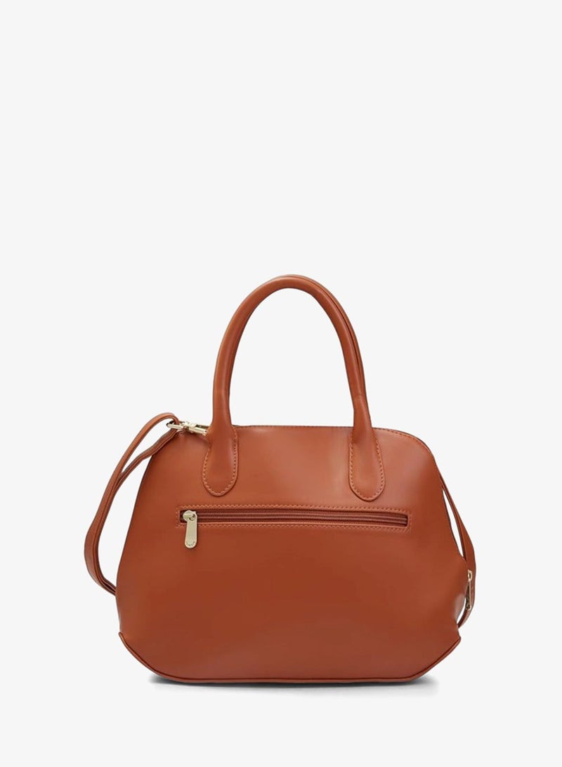Caprese ZETA SATCHEL MEDIUM TAN QUILTED WOMEN'S HANDBAG - Image 4