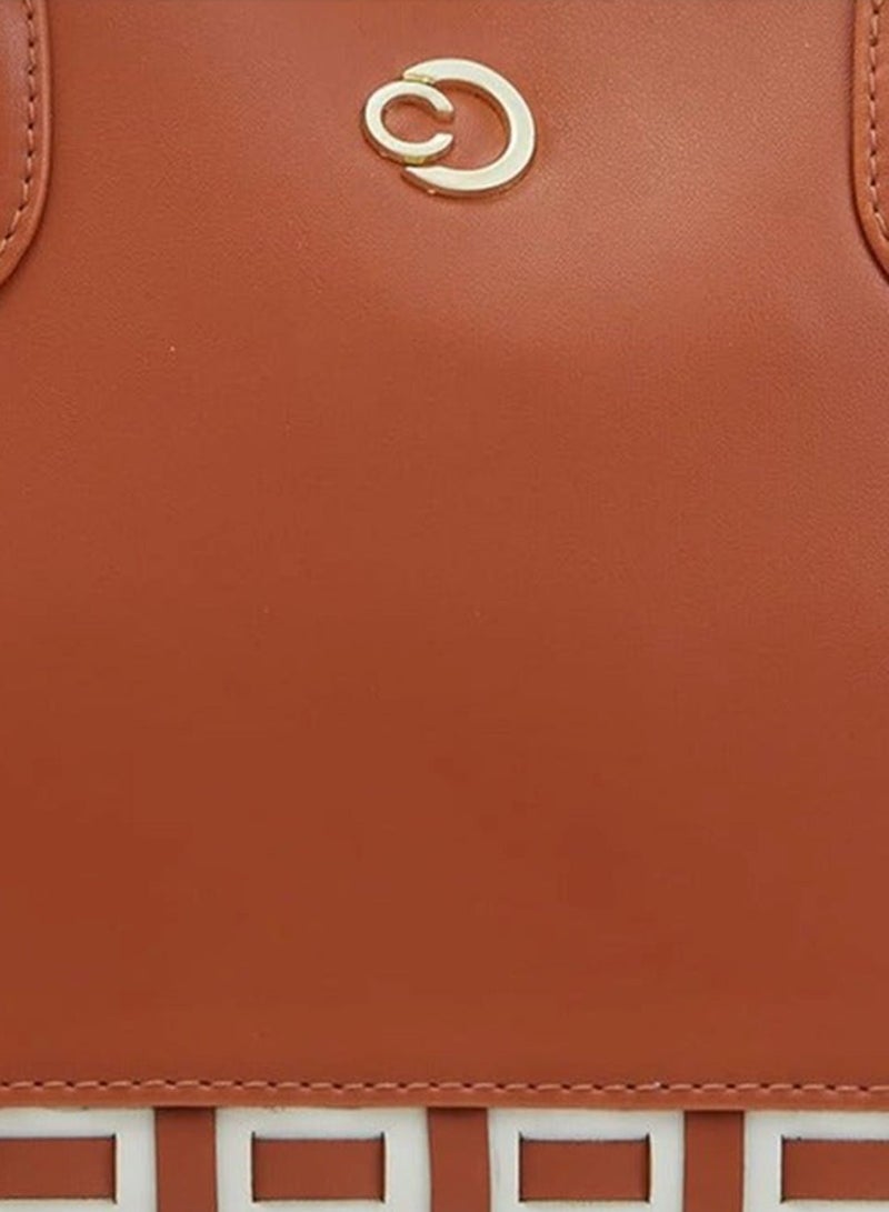 Caprese ZETA SATCHEL MEDIUM TAN QUILTED WOMEN'S HANDBAG - Image 5