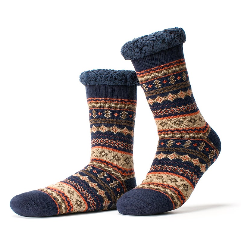 Cozylook Men's Fuzzy Slipper Socks - Non-Slip Grips, Thermal Winter Socks, Plush Sherpa Lined, Gifts & Stocking Stuffers - Image 1