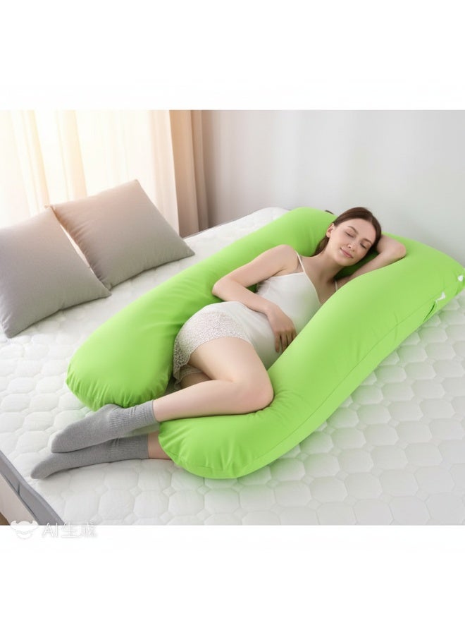 Bluejw 80x155cm U-Shaped Full Body Pregnancy Cotton Pillow Pregnancy Pillows For Sleeping - Image 1