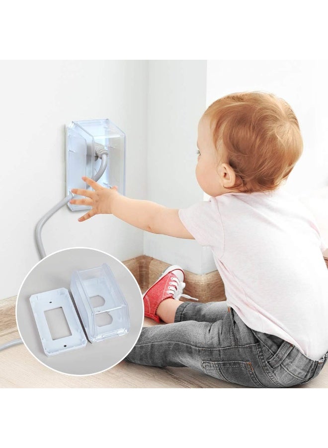 EUDEMON Baby Safety Electrical Outlet Cover Box Childproof Large Plug Cover for Babyproofing Outlets Easy to Install  Use (Transparent) - Image 3