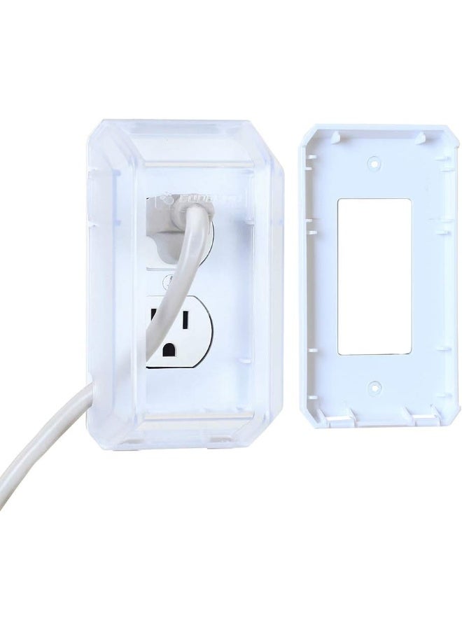 EUDEMON Baby Safety Electrical Outlet Cover Box Childproof Large Plug Cover for Babyproofing Outlets Easy to Install  Use (Transparent) - Image 1