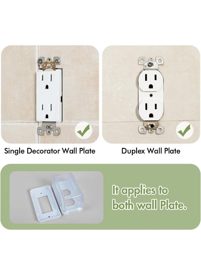 EUDEMON Baby Safety Electrical Outlet Cover Box Childproof Large Plug Cover for Babyproofing Outlets Easy to Install  Use (Transparent) - Image 2