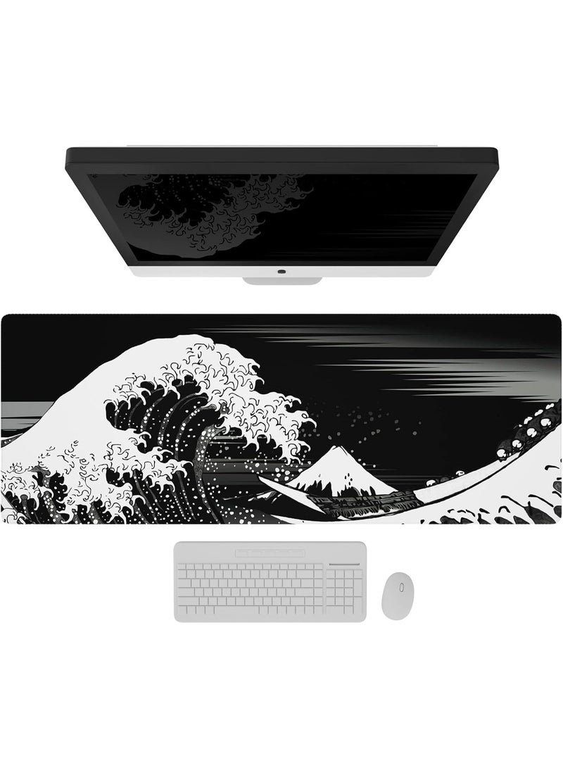 تنوم ماوس باد مكتبي كبير، لوحة فأرة ألعاب مقاومة للماء، 800 x 300 x 4 مم، 31.5 x 11.8 x 0.157 بوصة، لوحة فأرة ألعاب، لوحة مكتبية XXL، لوحة مكتبية غير قابلة للانزلاق، لوحة فأرة ألعاب XL، لوحة مكتب من المطاط السميك، مناسبة للألعاب والمكتب والمنزل - Image 2