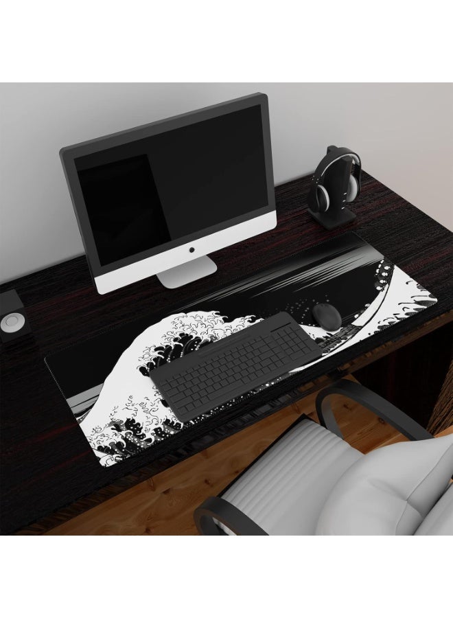 تنوم ماوس باد مكتبي كبير، لوحة فأرة ألعاب مقاومة للماء، 800 x 300 x 4 مم، 31.5 x 11.8 x 0.157 بوصة، لوحة فأرة ألعاب، لوحة مكتبية XXL، لوحة مكتبية غير قابلة للانزلاق، لوحة فأرة ألعاب XL، لوحة مكتب من المطاط السميك، مناسبة للألعاب والمكتب والمنزل - Image 3