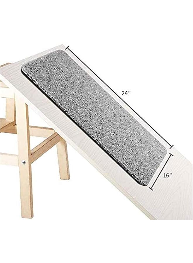 Non-Slip Soft Textured Bath Mat, 24x16 Inches, Phthalate-Free, Quick-Drying PVC Loofah Tub Mat with Drain for Shower, Grey Color. - Image 5