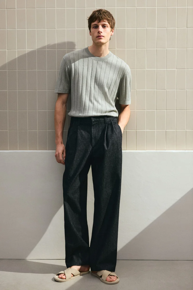 H&M Regular Fit Knitted T-shirt