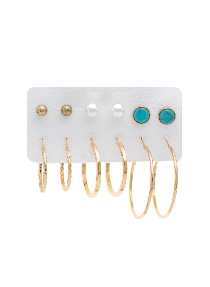 Season - Earring set of various designs and shapes12 pieces - Image 1