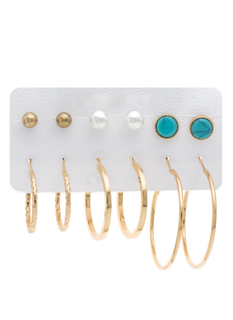 Season - Earring set of various designs and shapes12 pieces - Image 1