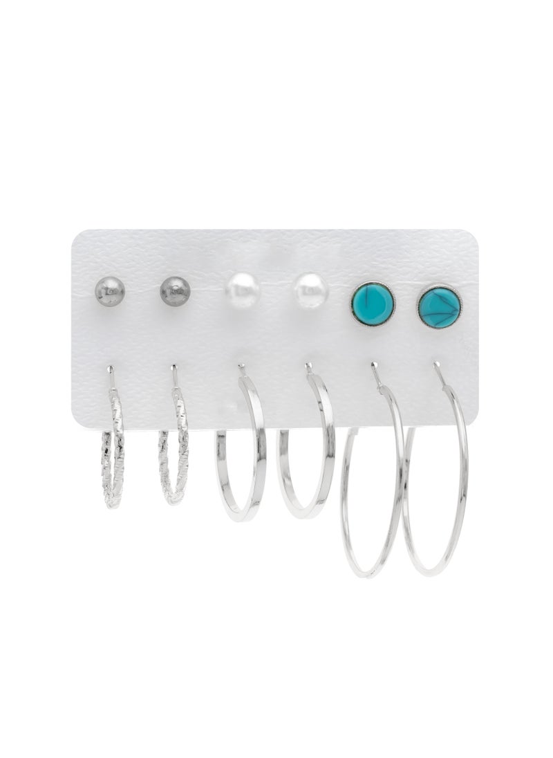 Season - Earring set of various designs and shapes12 pieces - Image 1