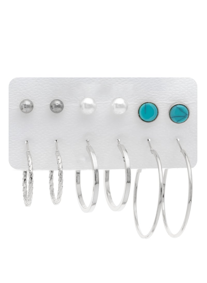Season - Earring set of various designs and shapes12 pieces - Image 1