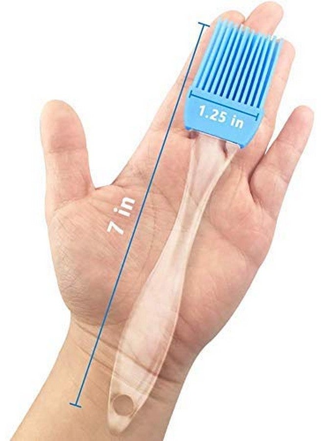 Xacton Set of 2 Kitchen Silicon Flat Pastry Brush Multi Purpose Silicon Oil Cooking Brush for Grilling, Tandoor and BBQ (Multicolor) - Image 5