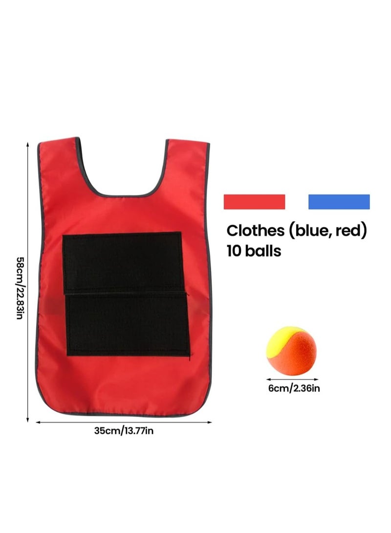 FengSVMA Ultimate Dodgeball Tag Game for Kids and Adults - Sticky Vests Set for Indoor and Outside, Throwing Target Game (2 Sticky Target Vests, 10 Cotton Balls) - Image 2