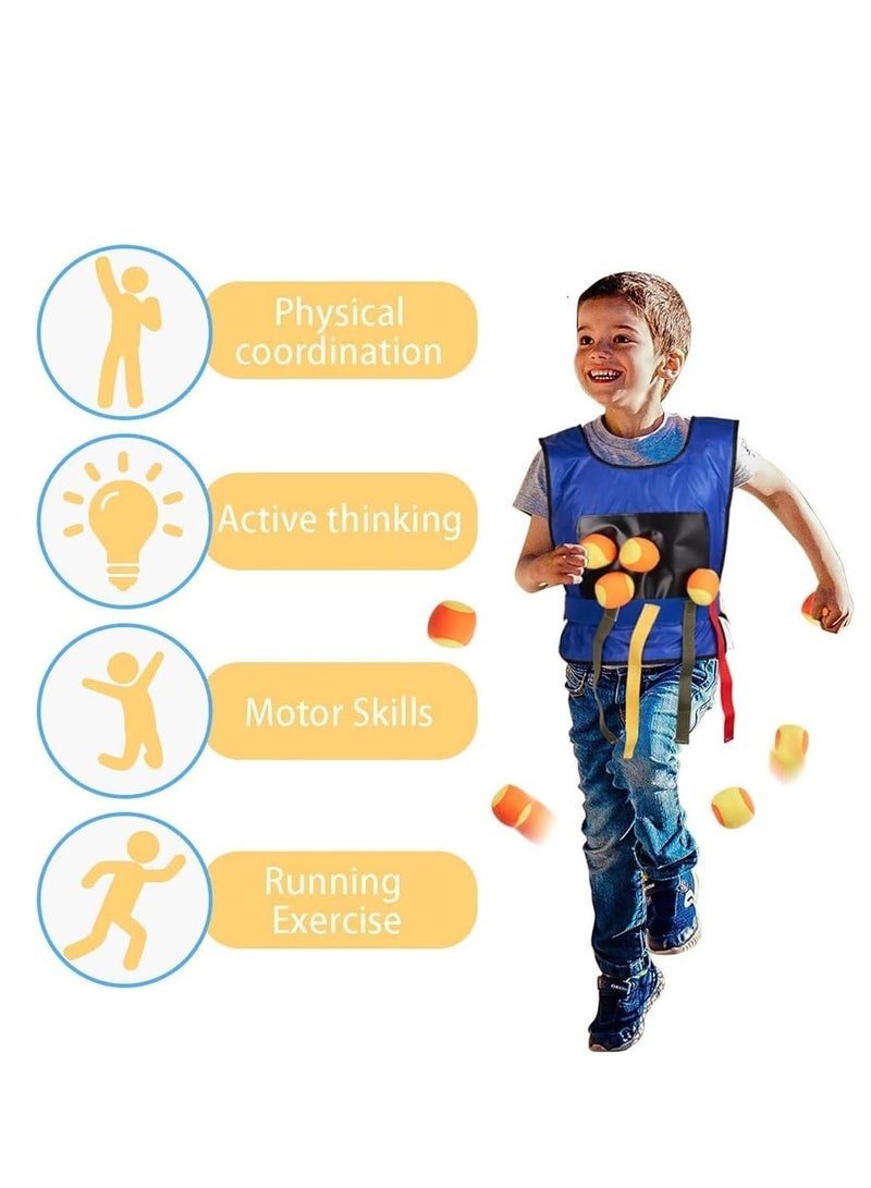 FengSVMA Ultimate Dodgeball Tag Game for Kids and Adults - Sticky Vests Set for Indoor and Outside, Throwing Target Game (2 Sticky Target Vests, 10 Cotton Balls) - Image 4